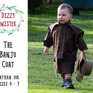 Childrens coat sewing pattern, kids coat PDF pattern, boys jacket digital download, kids costume pattern DIY