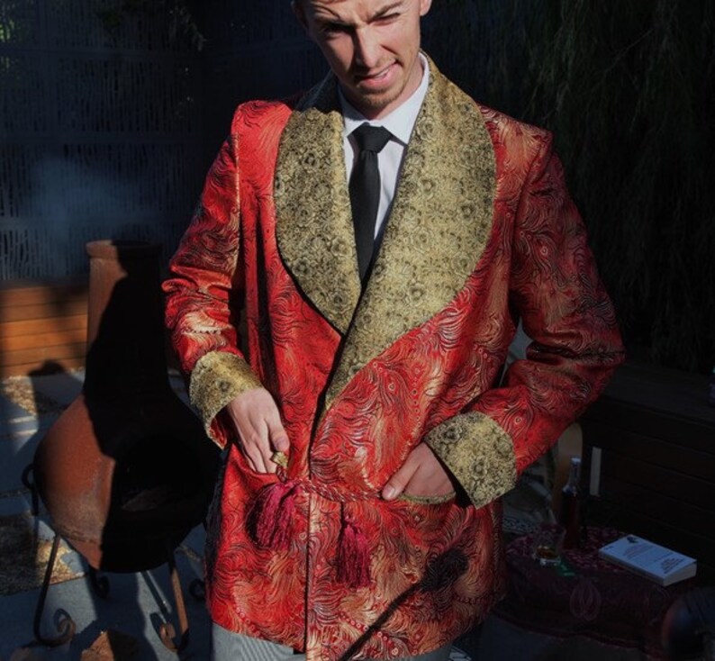 Smoking Jacket Sewing Pattern Mens Jacket PDF Pattern Mens Etsy