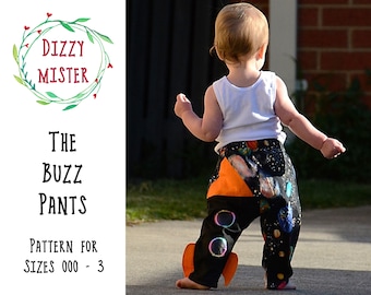 Kids pants sewing pattern, boys pants PDF pattern, kids trouser digital download, rocket sewing pattern