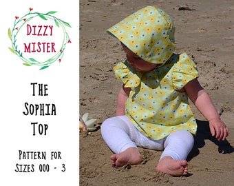 Girls dress sewing pattern, children's top PDF sewing, baby dress digital download, kids dress sewing pattern DIY