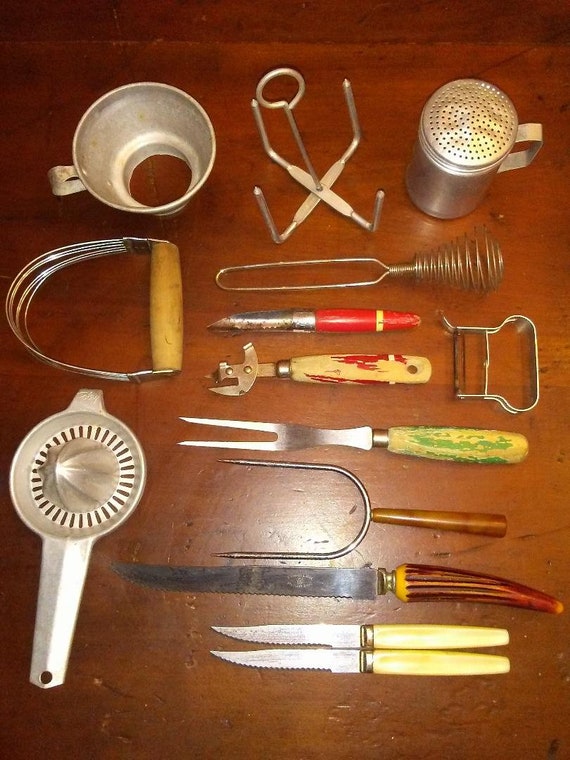 Old Fashioned Kitchen Tools Assortment Etsy