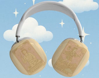 Tarot Card AirPods Max Case The Magician & The Fool Design Mystical Aesthetic Headphone Cover Witchy Apple Max Gift for Tarot Lovers
