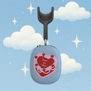 Leave Me Alone AirPods Max Case Cherry Cake Heart Design Coquette Headphone Cover Sweet Treat Hot Girl Walk Funny Apple Max Accessory image 2