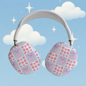 Kokette AirPods Max Fall Kirsche Rose Muster Pastell Soft Mädchen ästhetische nette Kopfhörer-Abdeckung Geschenk für sie