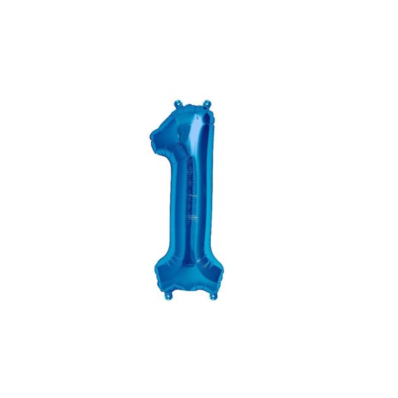 Blue Number 1 Balloon 16 or 34 Blue Foil Balloon | Etsy