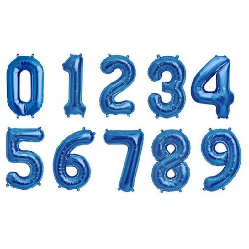 Blue Number 8 Balloon Foil Balloon Birthday Anniversay Wedding Part Decoration Age Numbers Birthday