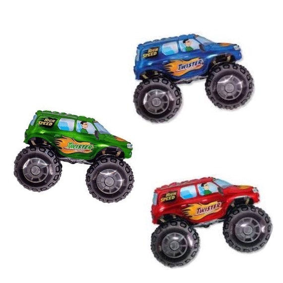 Monster Truck Balloon Big Wheels Truck 30 Balloon Etsy