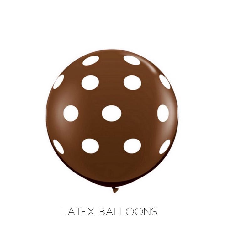 36 91cm Chocolate Brown Polka Dot Latex Balloon Giant OutdoorIndoor Made inUSA Baby Shower Birthday Balloon Party Wedding Bridal Reception