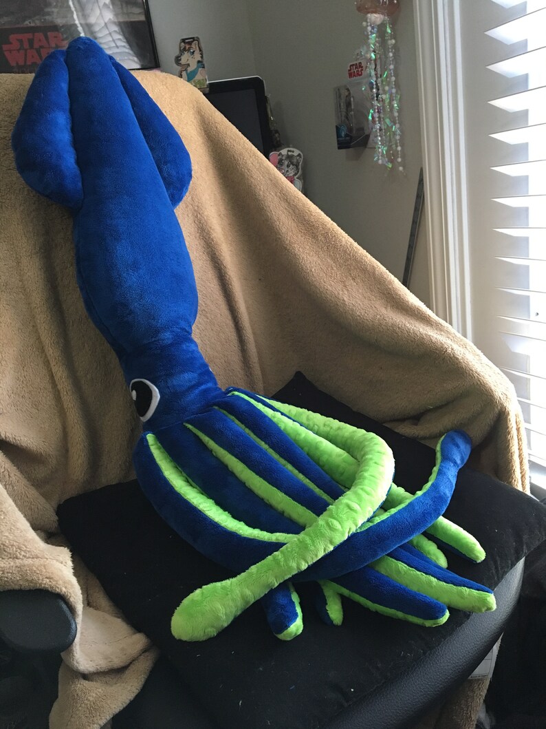 Custom Made to Order Small Giant Squid Plush 45 in long | Etsy