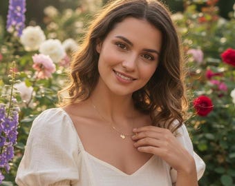 14k Gold Filled Virgin Mary & Cross Necklace: Confirmation Gift