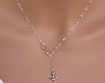 Anchor Necklace in Sterling silver, US NAVY Gift, US Navy wife gift, Anchor Necklace Woman, Bridal jewelry, Nautical jewelry, Gift for her