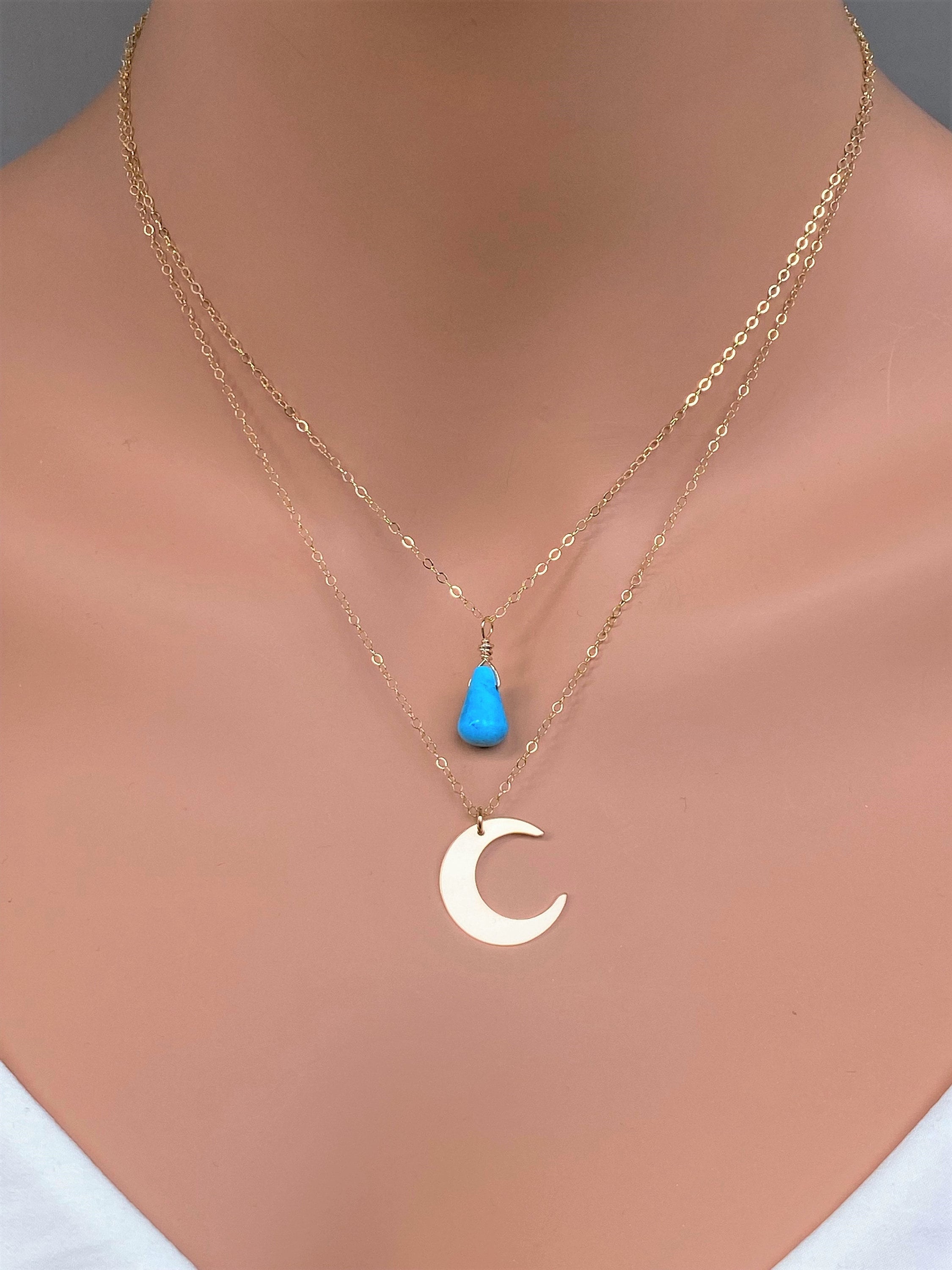 Mothers Day Gift Idea Mothers Day Jewelry Moon Necklace Crescent