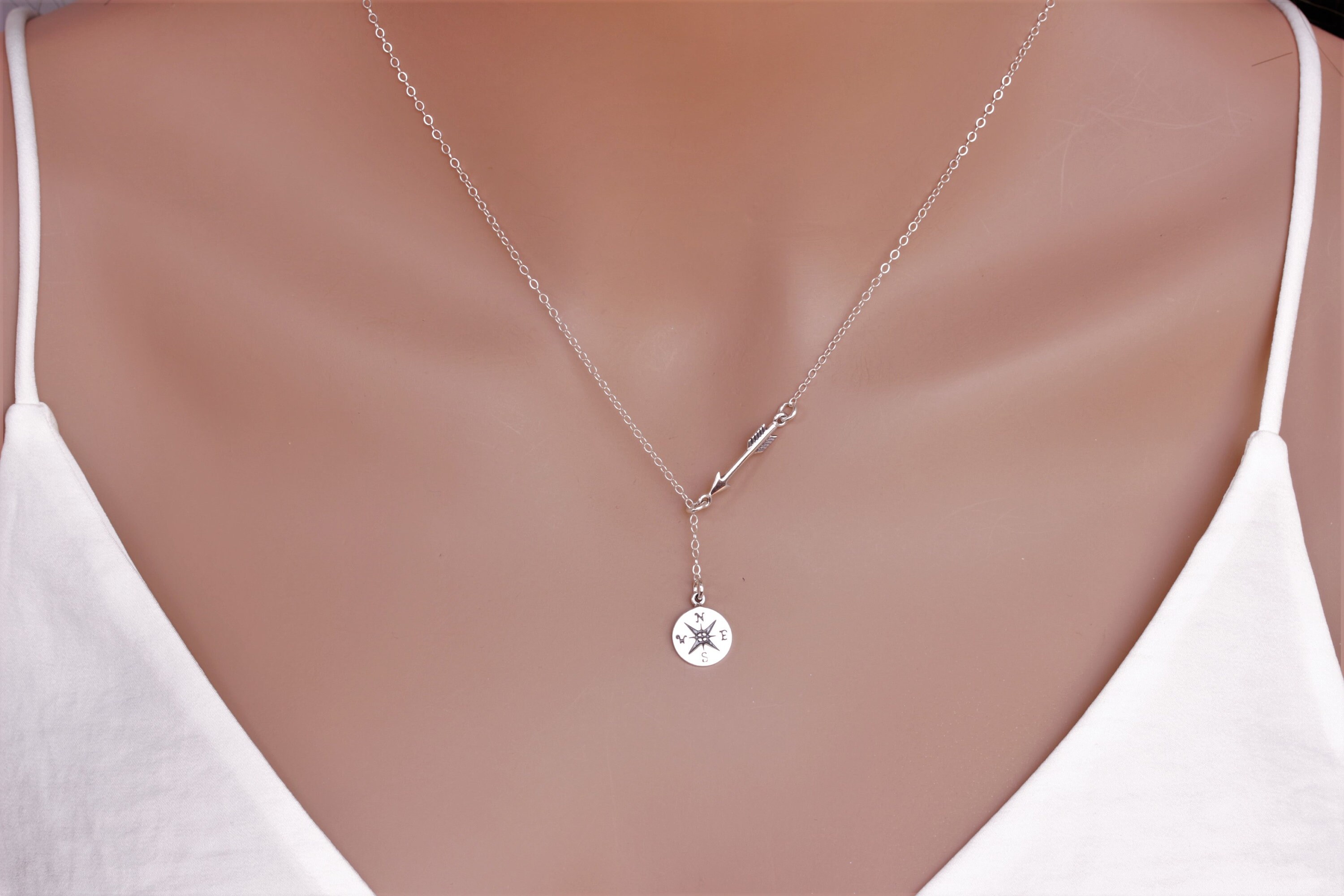 EFYTAL Inspirational Gifts For Women, 925 Sterling Silver Compass Necklace For Best Friend, Encouragement Friendship Necklace, Motivational