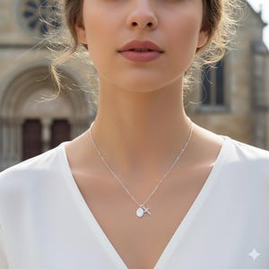 14k Gold Fill Virgin Mary and Cross Necklace: Religious Gift