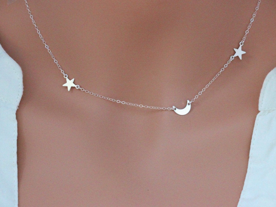 アクセサリー STAR JEWELRY MOON SETTING 0.06 MOON SETTING DIAMOND NECKLACE 0.06ct(2ZN1606)K18 ネックレス