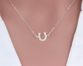 Graduation gift for her, Sterling silver horseshoe necklace, Lucky Horseshoe, Western Wedding Jewelry, Horseshoe Necklace, Gift Fro Her