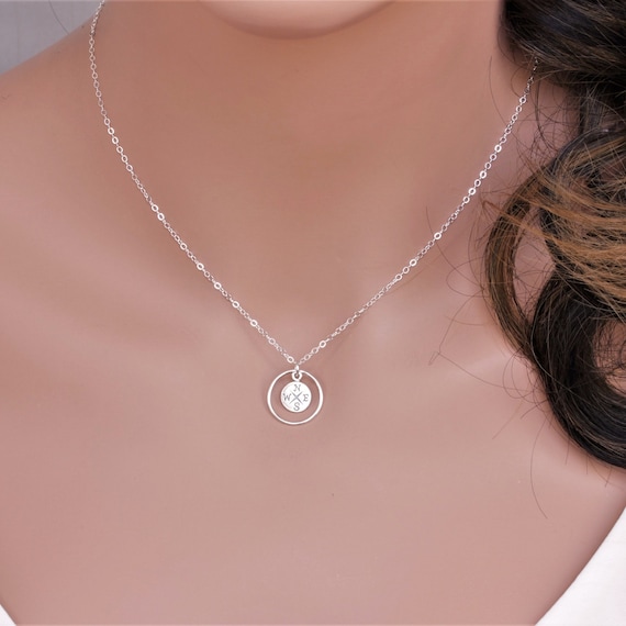 Sterling Silver Compass Necklace - Graduation Gift, Inspirational Jewelry