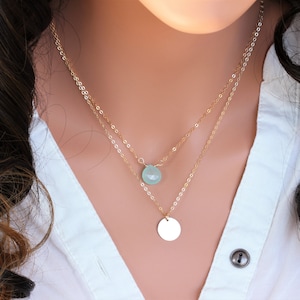 Layered Halskette Gold, Layered Halskette Gold, Layering Halskette Set in 14k Gold Fill/Sterling Silber, Geschenk