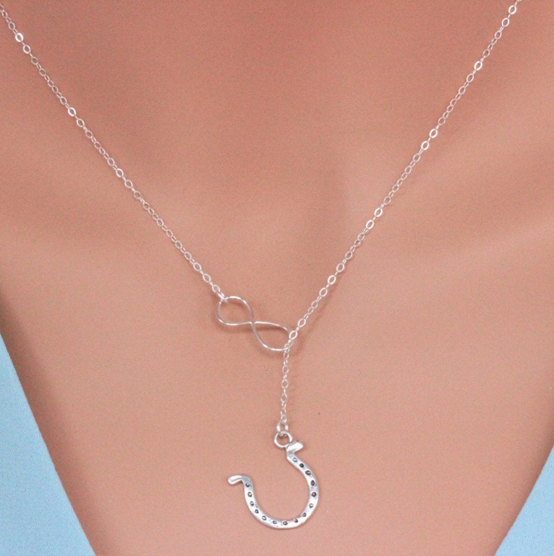 Horseshoe Necklace, Lucky Horseshoe Necklace Silver, Horseshoe Necklace