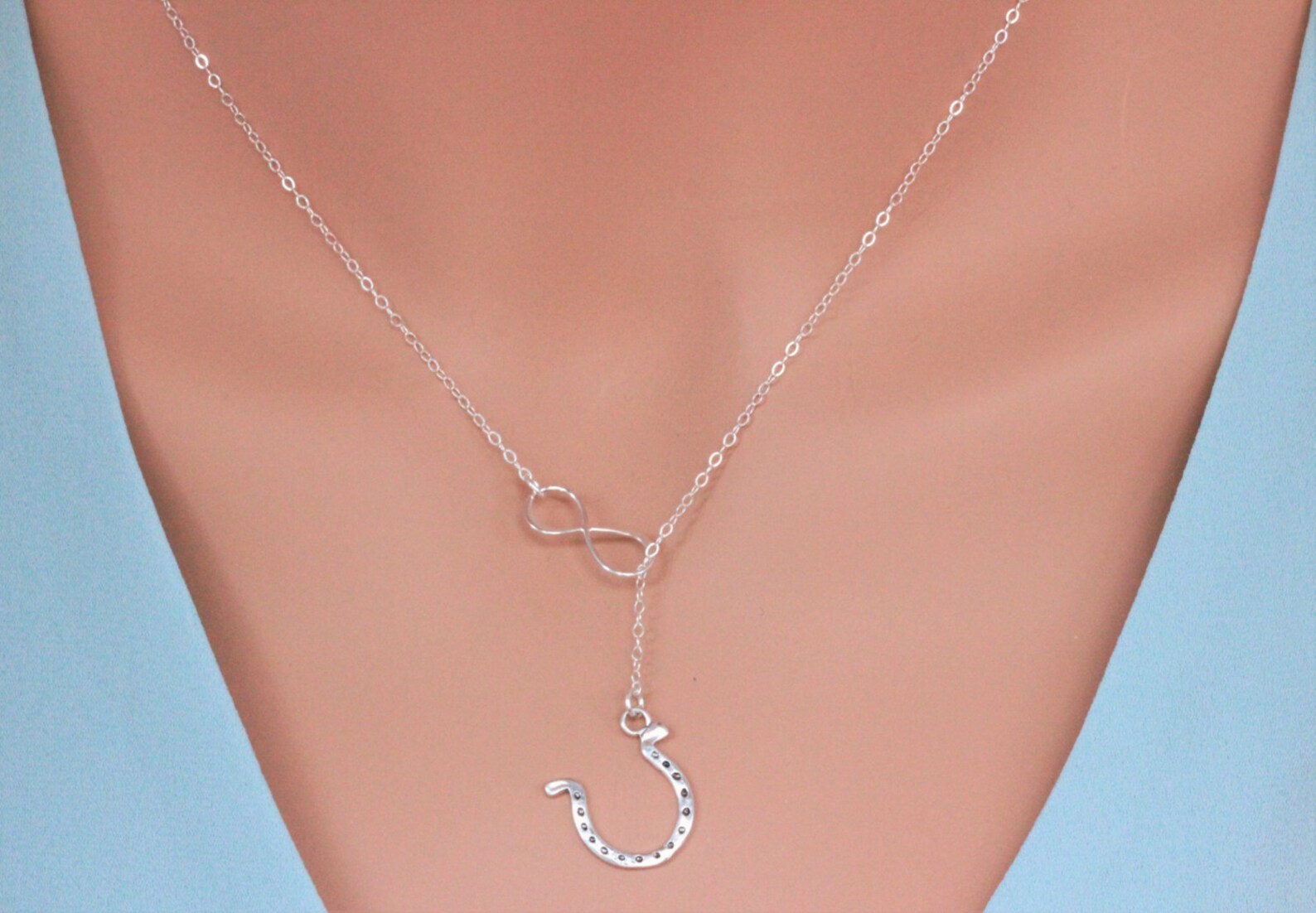 Horseshoe Necklace Lucky Horseshoe Necklace Silver Etsy