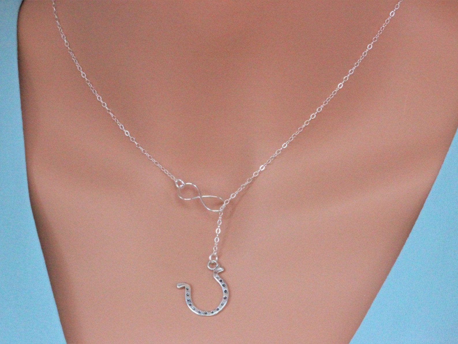 Horseshoe Necklace Lucky Horseshoe Necklace Silver Etsy