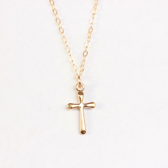 Buy Gold Plating Over 925 Sterling Silver Cross Necklace, Small 1 Cross  Pendant, Mens Simple Cross, Womens Gold Cross, Minimalist, Confirmation  Online in India - Etsy