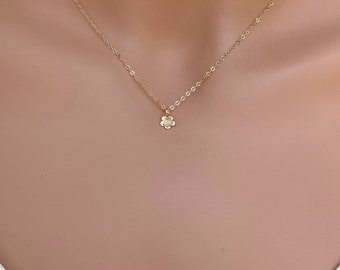 Solid 14K Gold Cherry Blossom Charm, 14K Gold Cherry Flower, Super Tiny Flower Charm, Nature Charm, Blossoms, Gold Jewelry, Floral Necklace