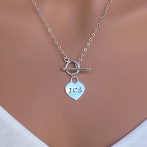 Mothers Day Gifts for Mom - Sterling Silver Toggle Clasp - Toggle Necklace - Mothers day gift form Daughter - Personalized jewelry gifts