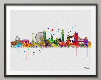 london watercolor etsy