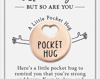 Pocket Hug Token, Stainless Steel Encouragement Keepsake, Chemo Support Gift
