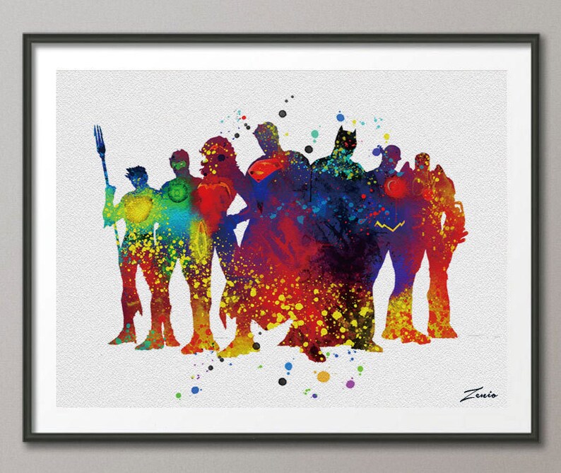 Superhero poster superhero print superhero wall hanging Etsy