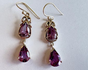 Amethyst sterling silver earrings