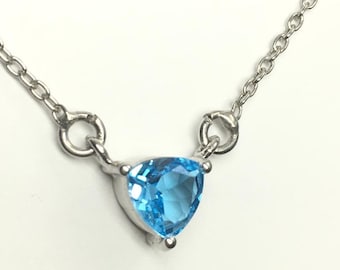 Blue topaz sterling silver pendant