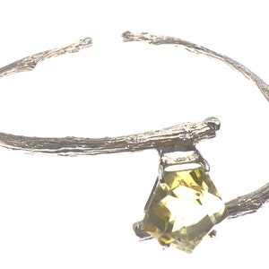 Lemon quartz Sterling silver bracelet image 4