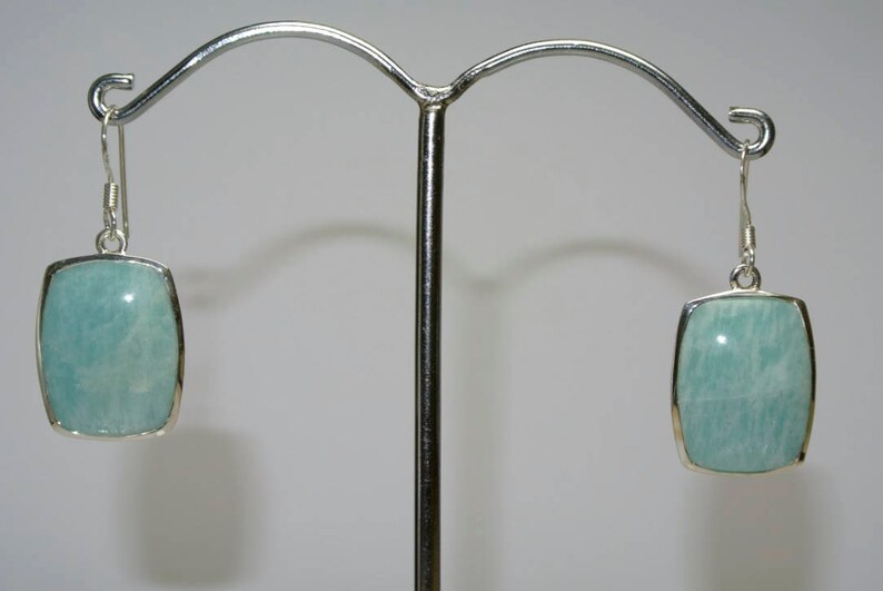 Amazonite sterling silver earrings FREE SHIPPING