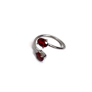 Garnet Sterling silver ring
