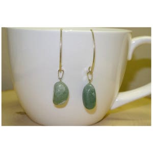 Aventurine sterling silver earrings