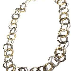 Sterling silver necklace in three colors