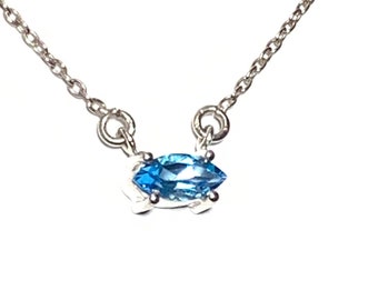 Blue topaz sterling silver pendant