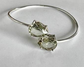 Green Amethyst Sterling Silver bracelet