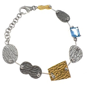 Blue topaz Sterling silver bracelet