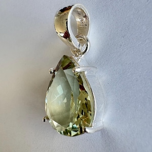 Green Amethyst Sterling Silver pendant