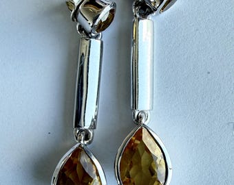 Citrine  sterling silver earrings