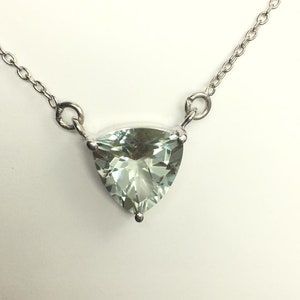 Green Amethyst Sterling Silver pendant