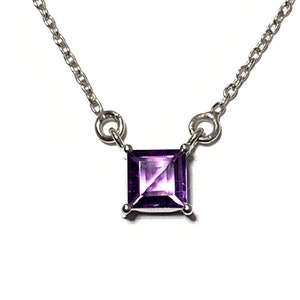 Amethyst sterling silver pendant