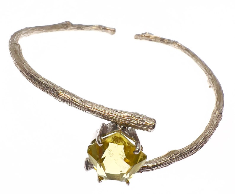 Lemon quartz Sterling silver bracelet image 9