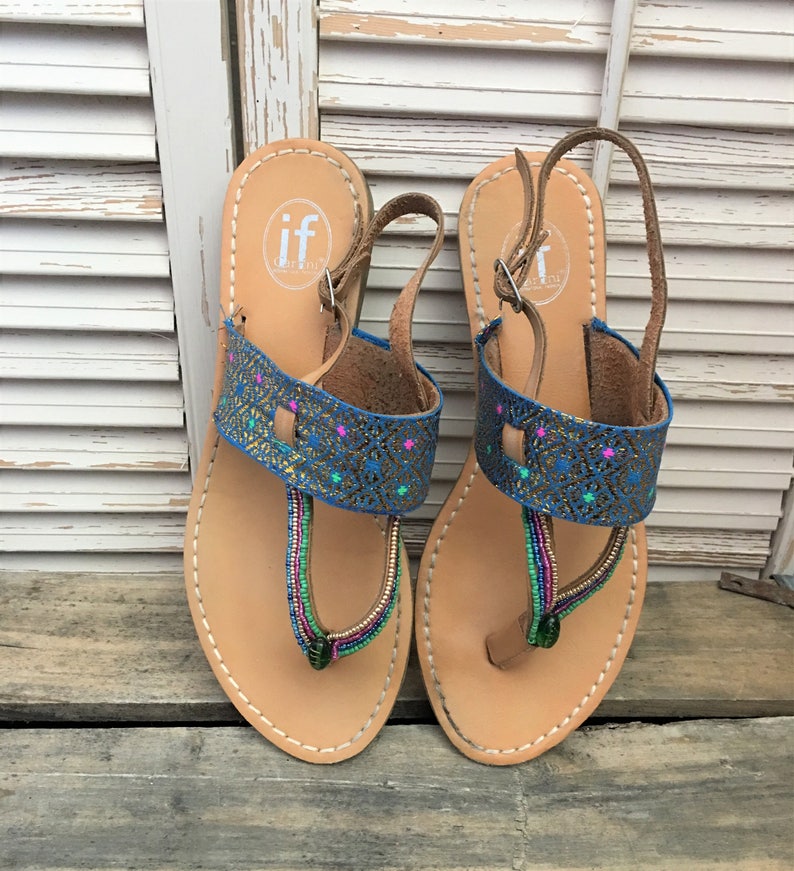 boho leather sandals