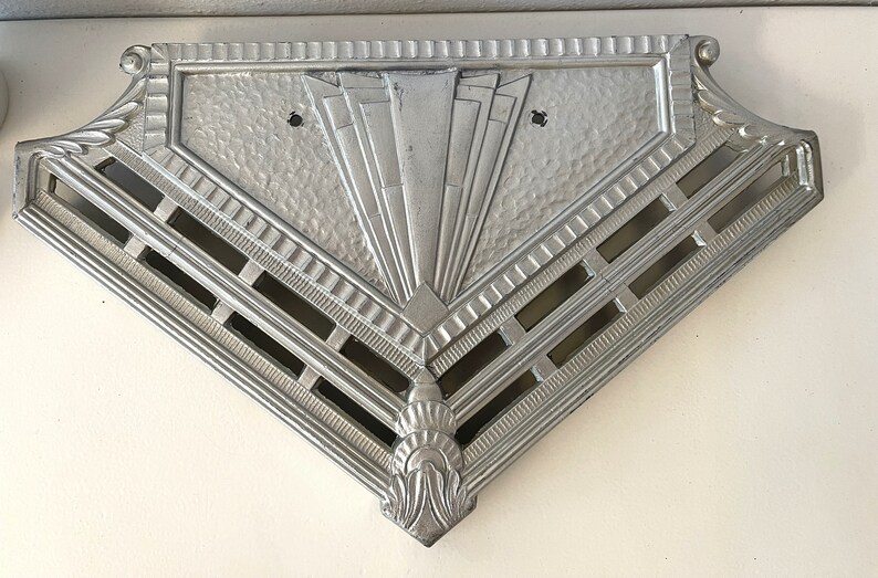 Rare Vintage Art Deco Fluorescent Light Fixture End Caps Etsy