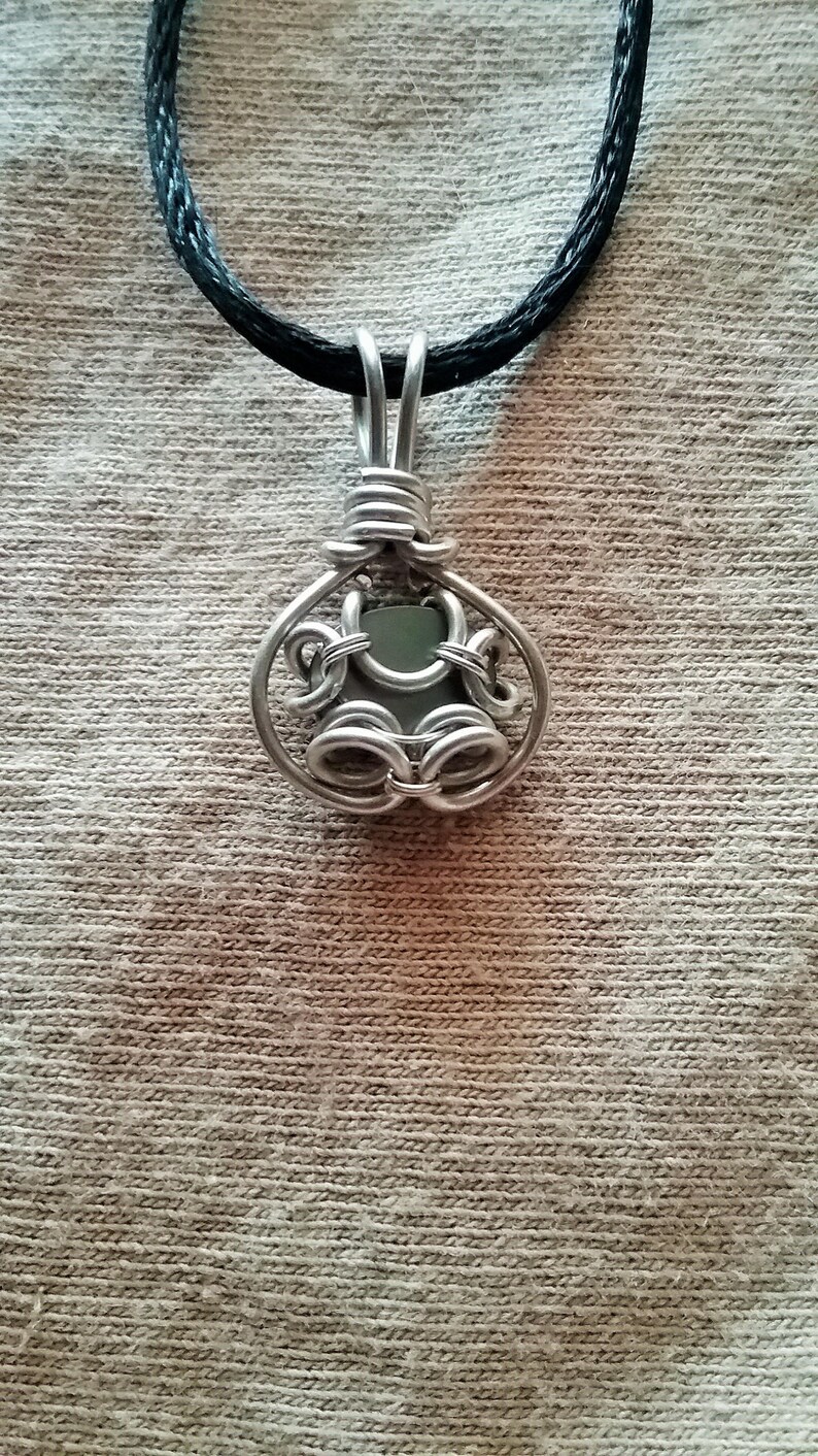 Sterling Silver and Black Mother of Pearl Oval Cabochon Pendant