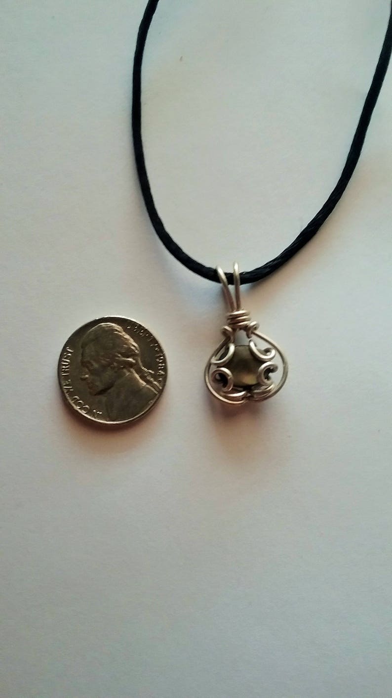 Sterling Silver and Black Mother of Pearl Oval Cabochon Pendant